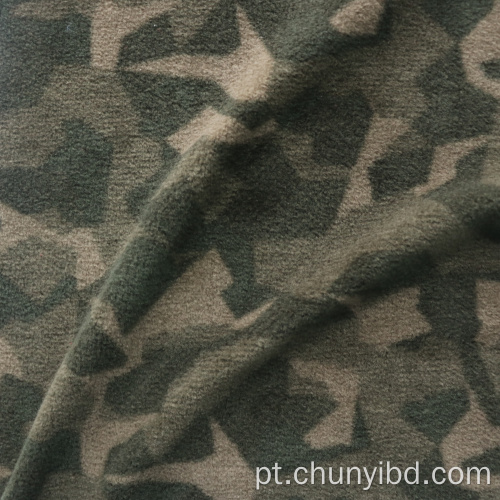 Reciclado 100%poliéster Soft Handfeling Pattern Disruptive Pattern AOP Polar Fleece Fabric para roupas Militares